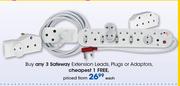 Safeway Extension Leads, Plugs Or Adaptors-Each