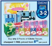 Clicks Tissues-Per Pack