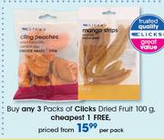 Clicks Dried Fruit-100g Per Pack