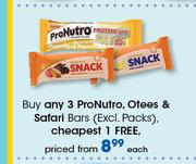 Pronutro, Otees & Safari Bars(Excl. Packs)-Each