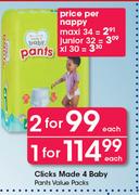 Clicks Made 4 Baby Pants Value Packs-Each