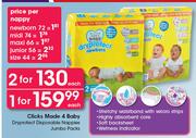 Clicks Made 4 Baby Dryprotect Disposable Nappies Jumbo Packs-Each