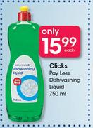 Clicks Pay Less Dishwashing Liquid-750ml Each