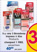 Broadway Impress & Kiss Products-Per Pack