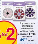 Clicks Trendy Nails Artificial Nails-Per Pack