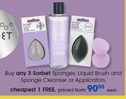 Sorbet Sponges, Liquid Brush & Sponge Cleanser Or Applicators-Each