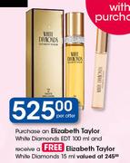 Elizabeth Taylor White Diamonds EDT-100ml Free Elizabeth Taylor White Diamonds-15ml