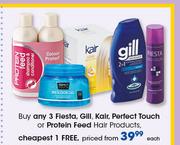  Fiesta, Gill, Kair, Perfect Touch Or Protein Feed Hair Products-Each