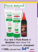 Pure Royal Or Brazilian Hair Glow Oil Hair Care Products-Each