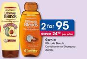 Garnier Ultimate Blends Conditioner Or Shampoo-2X400ml Per Offer.  