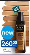 NYX Foundations-Each
