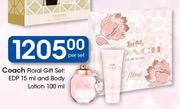 Coach Floral Gift Set: EDP 15ml & Body Lotion 100ml-Per Set