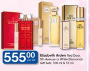 Elizabeth Arden Red Door 5th Avenue Or White Diamonds Gift Sets;100ml & 15ml Per Set