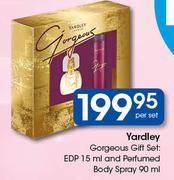 Yardley Gorgeous Gift Set: EDP 15ml & Perfumed Body Spray-90ml-Per Set