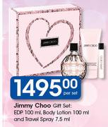 Jimmy Choo Gift Set: EDP-100ml, Body Lotion-100ml & Travel Spray-7.5ml Per Set