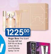 Hugo Boss The Scent Female Gift Set-EDP 50ml,Body Lotion 50ml & Portable Spray-7.4ml Per Set