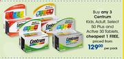 Centrum Kids, Adult, Select 50 Plus & Active 30 Tablets-Per Pack