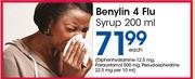 Benylin 4 Flu Syrup-200ml Each