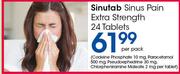 Sinutab Sinus Pain Extra Strength 24 Tablets-Per pack