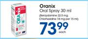 Oranix Oral Spray-30ml Each