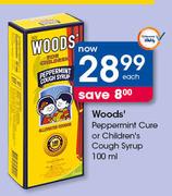 Wood's Peppermint Cure Or Children's Cough Syrup-100ml Each