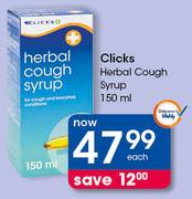 Clicks Herbal Cough Syrup-150ml Each