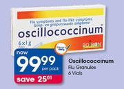 Oscillococcinum Flu Granules 6 Vials-Per Pack