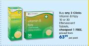 Clicks Vitamin B Fizzy 10 Or 30 Effervescent Tablets-Per Pack