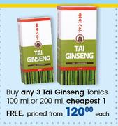 Tal Ginseng Tonics 100ml Or 200ml-Each