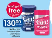 Nativa Gel Man Or Women Multivitamin Tablets 60's-Per Offer