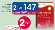Clicks Cinnamon Extract Capsules-2X30's