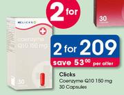 Clicks Coenzyme Q10 150mg Capsules-2X30's