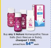 Natura Homeopathic Tissue Salts(Excl. Rescue Or Rubs)-Each
