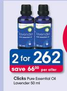 Clicks Pure Essentials Oil Lavender-2X50ml