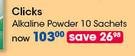 Clicks Alkaline Powder Sachets-10's