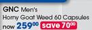 GNC Men's Horry Goat Weed 60 Capsules-Per Pack
