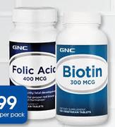 GNC Biotin 300 mcg 100 Vegetarian Tablets-Per Pack