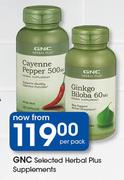 GNC Selected Herbal Plus Supplements-Per Pack