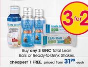 GNC Total Lean Bars Or Ready To Drink Shakes-Each