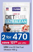 USN Low-GI Diet Fuel Ultralean 2 x 900g Per Offer