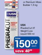USN PhedraCut XT Weight Loss Liquid-500ml Each
