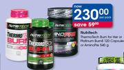 Nutritech ThermoTech Burn For Her Platinum Burn8 120 Capsules or AminoPre 540g-Per Pack
