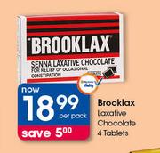 Brooklax Laxativ Chocolate 4 Tablets-Per Pack