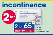 Clicks Pay Less Incontinence Pads-For 2