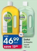 Dettol Antiseptic Liquid-750ml Each