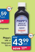 Phipp's Milk Of Magnesia-100ml Each