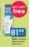Salex Paediatric Metered Saline Spray-30ml Per Offer