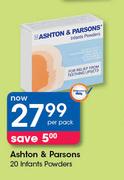 Ashton & Parsons- Infant Powders-20 Per Pack