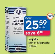 Impilo Milk Of Magnesia-100ml Each