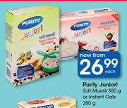Purity Junior Soft Muesli 350g Or Instant Oats 280g-Each